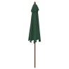 Parasol de jardin avec mât en bois vert 299x240 cm 