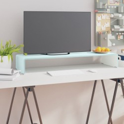 Meuble TV/Support pour moniteur 90x30x13 cm verre vert 