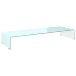 Meuble TV/Support pour moniteur 90x30x13 cm verre vert 