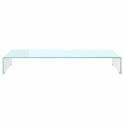Meuble TV/Support pour moniteur 90x30x13 cm verre vert 