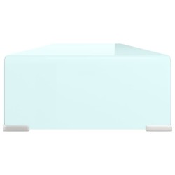 Meuble TV/Support pour moniteur 90x30x13 cm verre vert 
