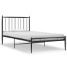Cadre de lit sans matelas noir métal 90x200 cm 