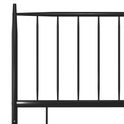 Cadre de lit sans matelas noir métal 90x200 cm 