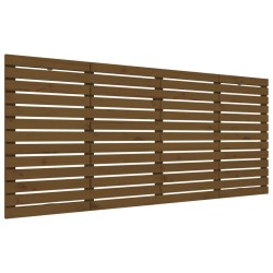 Tête de lit murale Marron miel 156x3x91,5 cm Bois massif de pin 