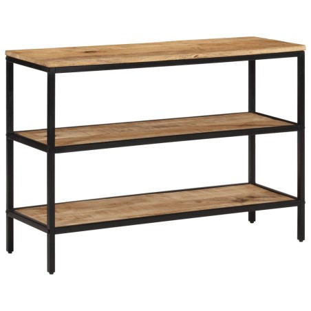 Table console 100x35x70 cm bois de manguier massif brut 