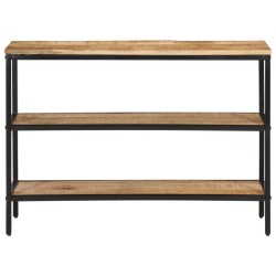 Table console 100x35x70 cm bois de manguier massif brut 