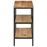 Table console 100x35x70 cm bois de manguier massif brut 