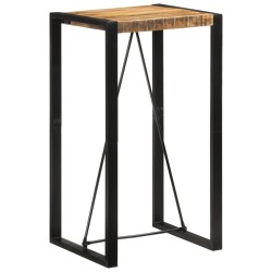 Table de bar 60x55x110 cm bois de manguier massif brut 