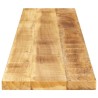 Dessus de table rectangulaire bois massif de manguier brut 
