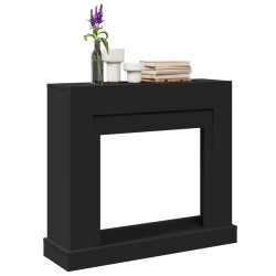 Cadre de cheminée noir 100x30x87,5 cm bois d'ingénierie 