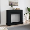 Cadre de cheminée noir 100x30x87,5 cm bois d'ingénierie 