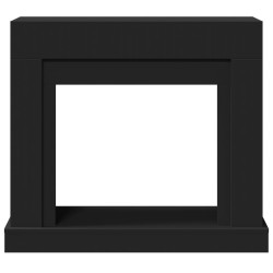 Cadre de cheminée noir 100x30x87,5 cm bois d'ingénierie 