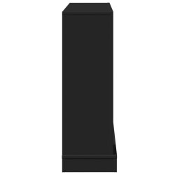 Cadre de cheminée noir 100x30x87,5 cm bois d'ingénierie 