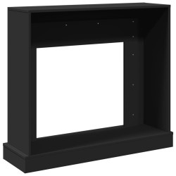 Cadre de cheminée noir 100x30x87,5 cm bois d'ingénierie 