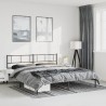 Cadre de lit métal sans matelas avec tête de lit noir 193x203cm 