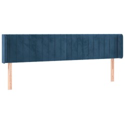Tête de lit à LED Bleu foncé 163x16x78/88 cm Velours 