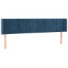 Tête de lit à LED Bleu foncé 163x16x78/88 cm Velours 
