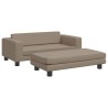 Lit pour chien avec extension cappuccino 100x50x30cm similicuir 