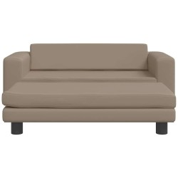 Lit pour chien avec extension cappuccino 100x50x30cm similicuir 