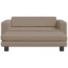 Lit pour chien avec extension cappuccino 100x50x30cm similicuir 