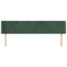 Tête de lit avec oreilles Vert foncé 183x16x78/88 cm Velours 