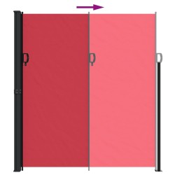 Auvent latéral rétractable rouge 220x500 cm 