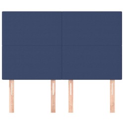 Têtes de lit 4 pcs Bleu 72x5x78/88 cm Tissu 