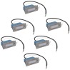 Lampes LED encastrée d'escalier 6 pcs 44x111x56 mm 