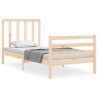 Cadre de lit sans matelas 100x200 cm bois massif de pin 