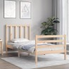 Cadre de lit sans matelas 100x200 cm bois massif de pin 