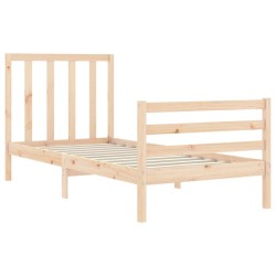 Cadre de lit sans matelas 100x200 cm bois massif de pin 