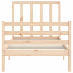Cadre de lit sans matelas 100x200 cm bois massif de pin 
