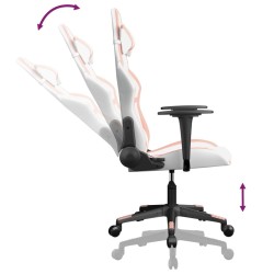 Chaise de jeu Blanc et rose Similicuir 