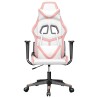 Chaise de jeu de massage Blanc et rose Similicuir 