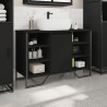 Armoire lavabo de salle de bain noir 91x35x60 cm 