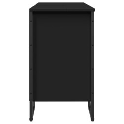 Armoire lavabo de salle de bain noir 91x35x60 cm 
