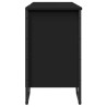 Armoire lavabo de salle de bain noir 91x35x60 cm 