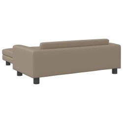 Canapé avec repose-pied pour enfants cappuccino 100x50x30 cm 