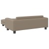 Canapé avec repose-pied pour enfants cappuccino 100x50x30 cm 
