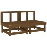 Canapés centraux de jardin 2 pcs marron miel bois de pin solide 