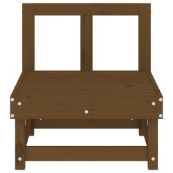 Canapés centraux de jardin 2 pcs marron miel bois de pin solide 