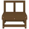 Canapés centraux de jardin 2 pcs marron miel bois de pin solide 