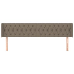 Tête de lit avec oreilles Taupe 203x16x78/88 cm Tissu 
