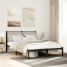 Cadre de lit en métal sans matelas chêne sonoma 150x200 cm 