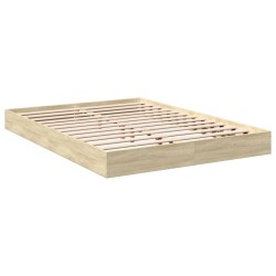 Cadre de lit sans matelas chêne sonoma 140x200 cm 