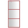Paroi de douche avec verre ESG transparent rouge 90x195 cm 