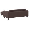 Canapé avec repose-pied pour enfants marron 100x50x30 cm 