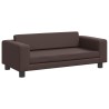 Canapé avec repose-pied pour enfants marron 100x50x30 cm 