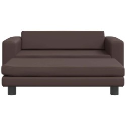 Lit pour chien avec extension marron 100x50x30 cm similicuir 