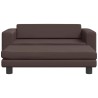 Lit pour chien avec extension marron 100x50x30 cm similicuir 